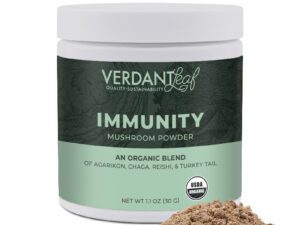 Verdant Leaf Immunity mushroom powder. Immune system.